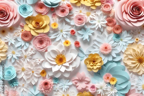 pattern with flowers Generated Ai