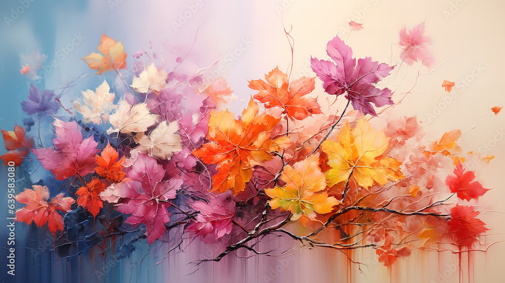 Autumn season, Bright color. Generative Ai Autumn season, Bright color. Generative Ai