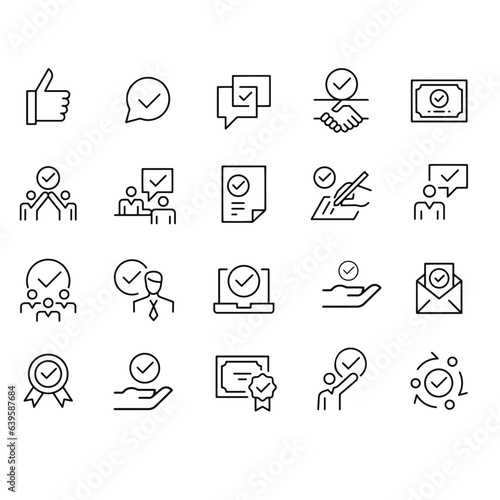 Approve Icons vector design