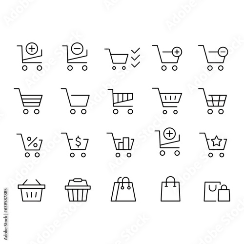  Shopping Cart Icons vector design 