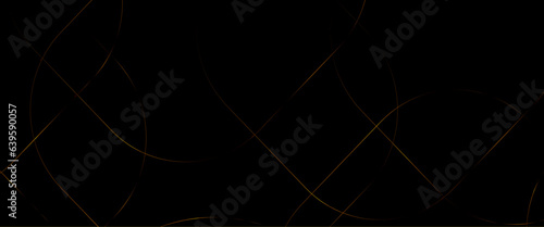 Abstract black circle shape with elegant gold lines on black background, black Business paper with white lines, gold silver polygon poster, royal premium geo name, new year circle Design.