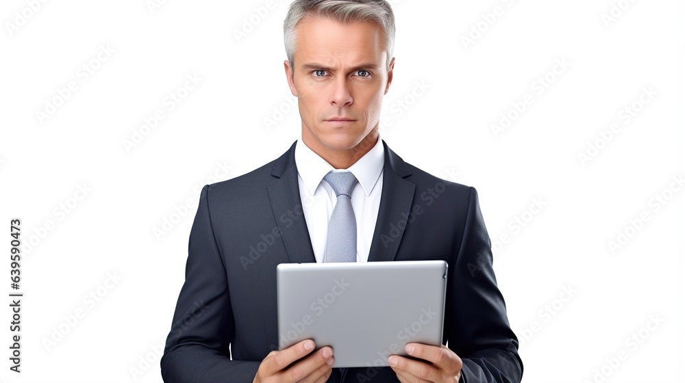 businessman with digital tablet isolated. CEO manager employee using tablet apps. Applications and solutions for digital technology in business growth businessman with digital tablet isolated. CEO manager employee using tablet apps. Applications and solutions for digital technology in business growth