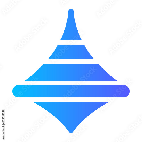 spinning top gradient icon