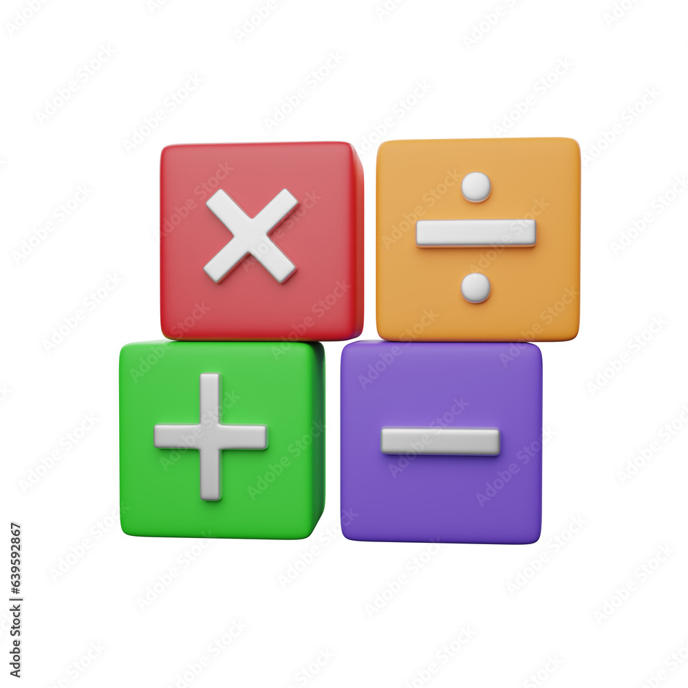 Mathematical symbols 3d illustration Mathematical symbols 3d illustration
