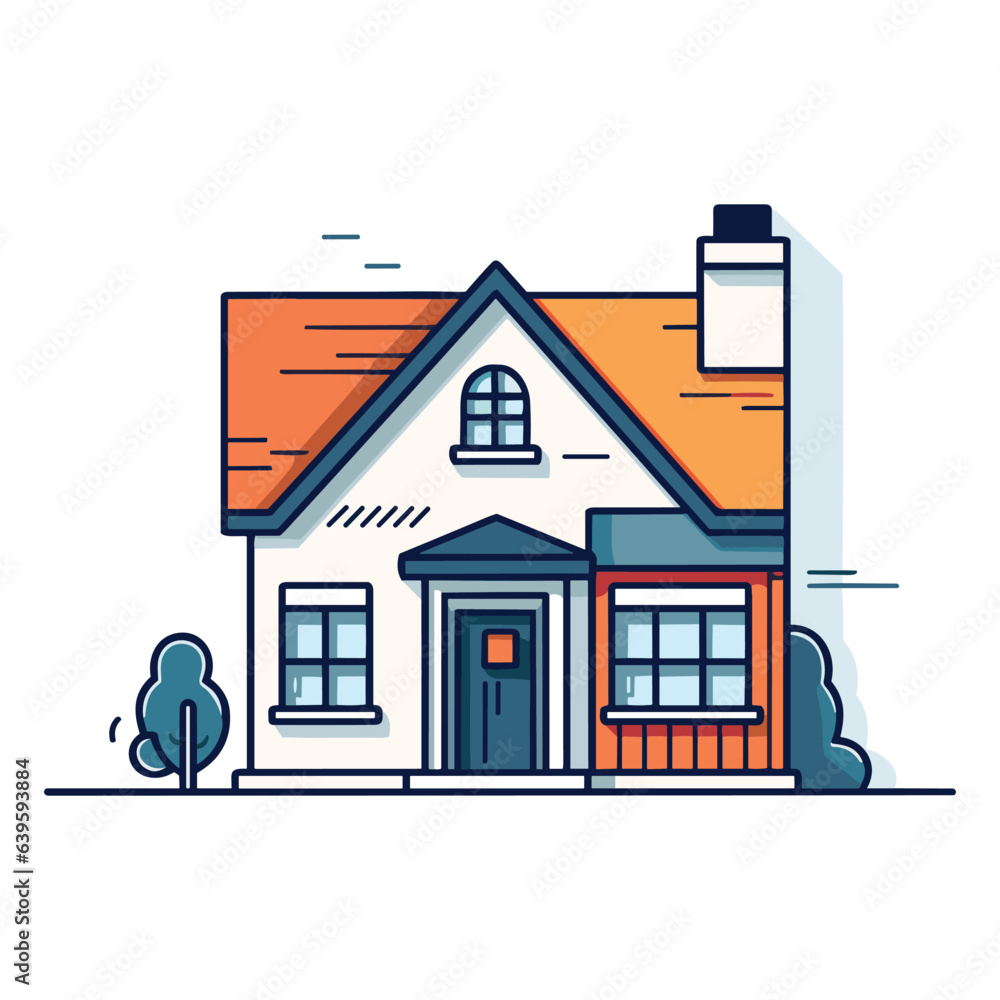 3d flat vector house home real estate logo illustration vector rental property coloring book page 3d flat vector house home real estate logo illustration vector rental property coloring book page