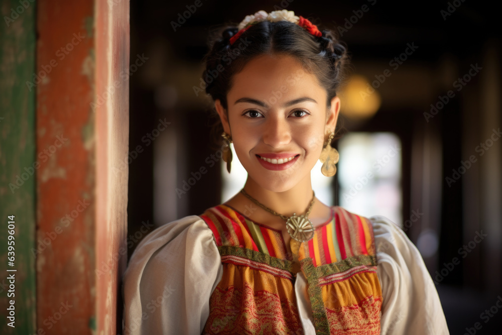 Portrait of a happy smiling Hispanic woman outdoors Portrait of a happy smiling Hispanic woman outdoors
