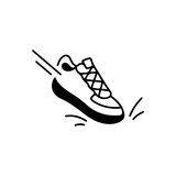 men's shoe doodle vector illustration