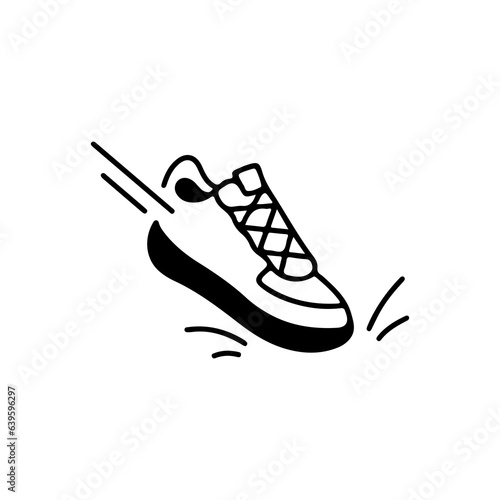 men's shoe doodle vector illustration