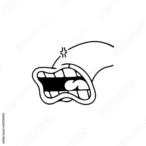 cartoon mouth concept vector illustration