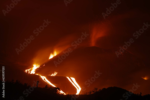 Eruption of Volcano Tajogaite, Cumbre Vieja, La Palma