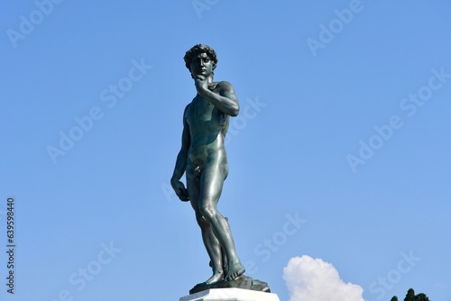 Fotografie Copia in bronzo del David di Donatello in piazzale Michelangelo