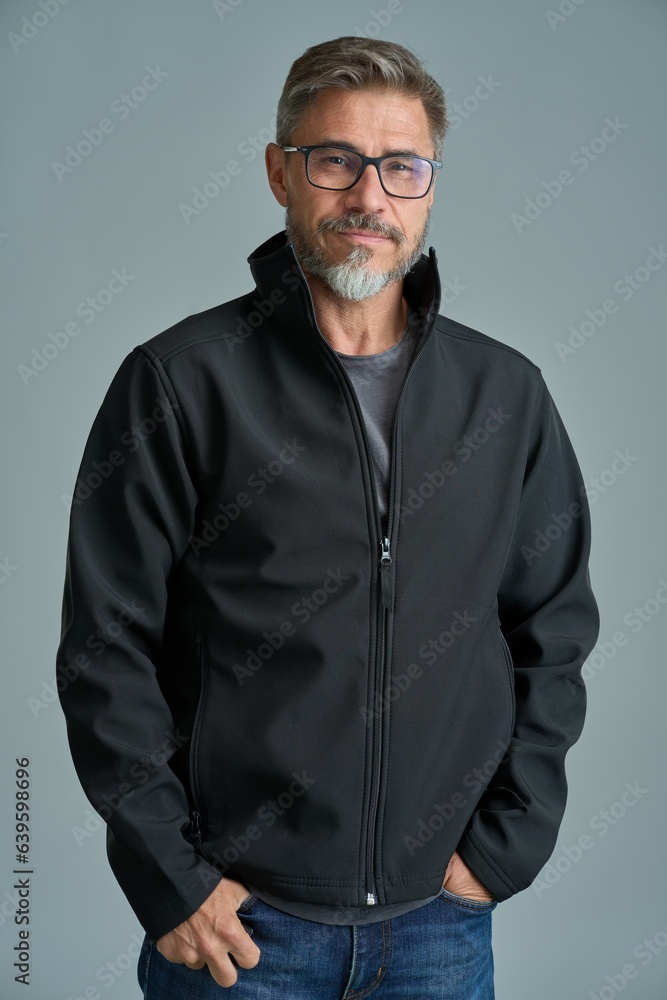 Portrait of happy casual older man smiling Portrait of happy casual older man smiling
