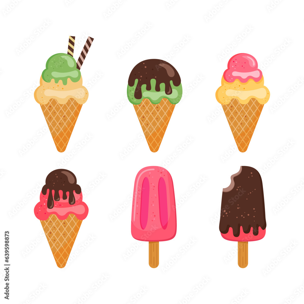 Ice cream vector illustration collection Ice cream vector illustration collection