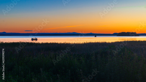 sunset on the lake