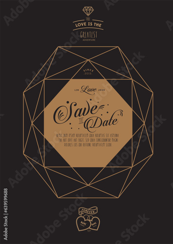 Classy Wedding greetings. wedding anniversary. Valentines day Greetings card.Wheel of love wedding invitation card/ Valentines day proposal card/ Classy wedding card/ Black and Gold colour scheme
