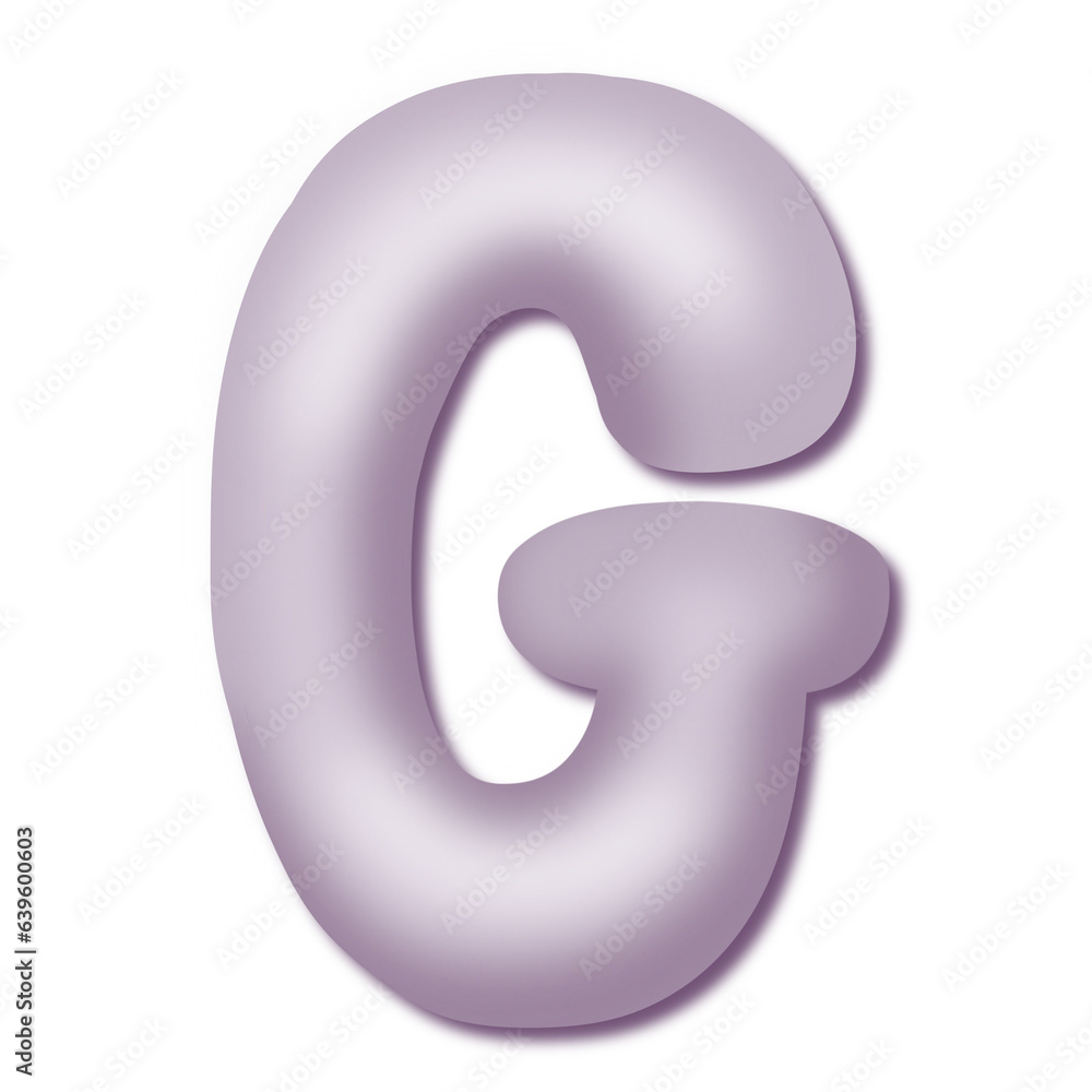 G English alphabet Balloon. purple pastel balloons for text, letter, holiday. Festive, realistic G English alphabet Balloon. purple pastel balloons for text, letter, holiday. Festive, realistic