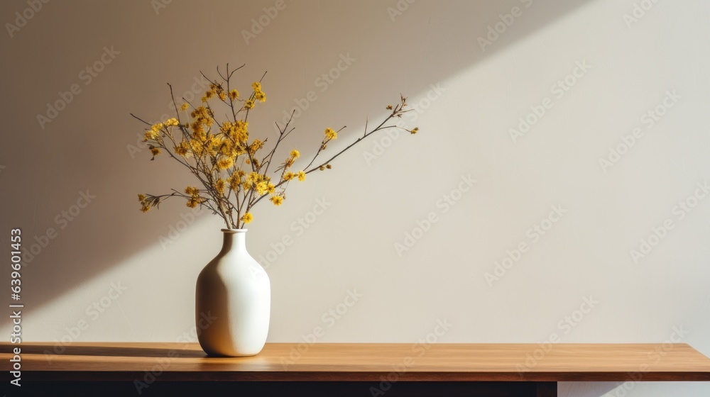 vase with flowers. Generative AI vase with flowers. Generative AI