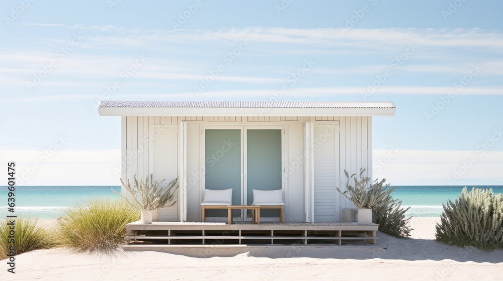 gazebo on the beach. Generative AI gazebo on the beach. Generative AI