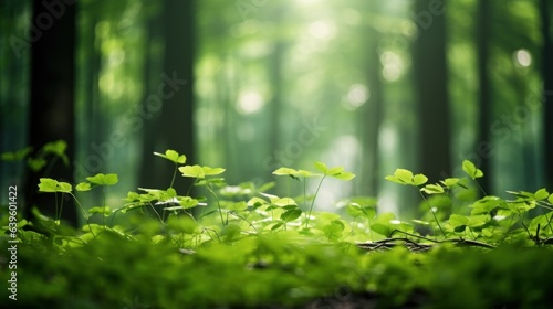 green forest in spring. Generative AI © ArtSpree