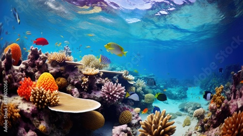 coral reef and fish. Generative AI © ArtSpree
