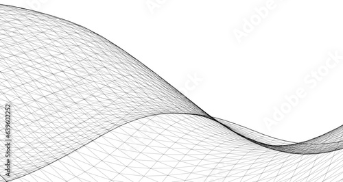 abstract geometric surface wave 3d