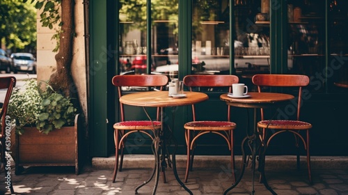 interior of a cafe. Generative AI