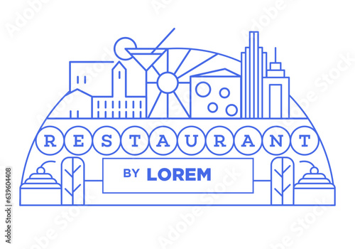 european pastry food logo/ English classy pastry for tea time menu/ Cafe or restaurant  art