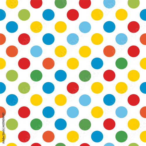 Colorful Polka Dot seamless pattern