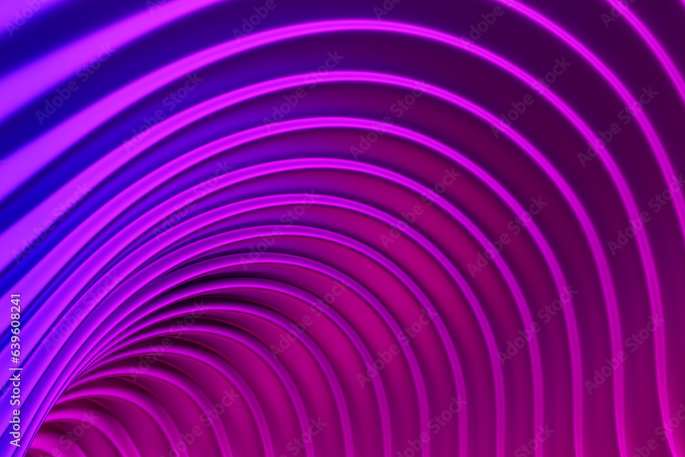 Obraz premium 3d illustration of a classic purple abstract gradient background with lines. PRint from the waves. Modern graphic texture. Geometric pattern.