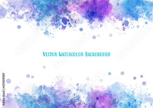 watercolor splash background (blue and purple)
