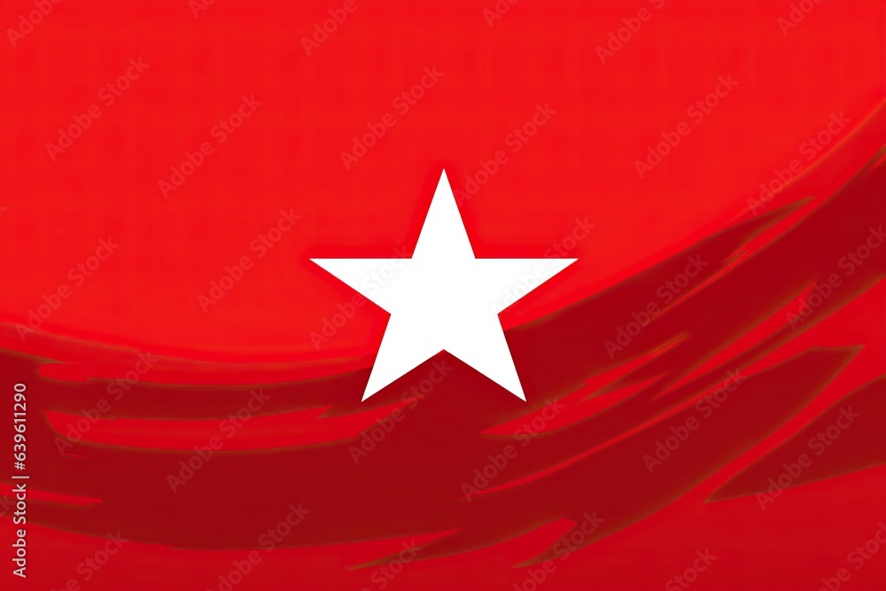 The image shows a white star with a red background, . Generative AI The image shows a white star with a red background, . Generative AI