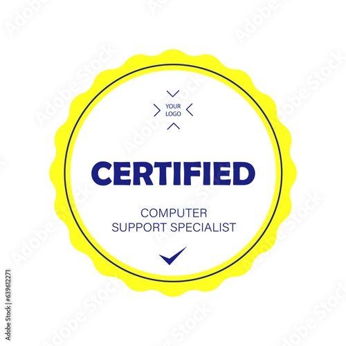 Professional round certificate of Computer Support Specialist