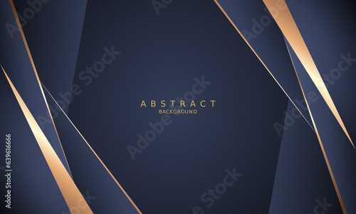 dark blue luxury premium background and gold line.