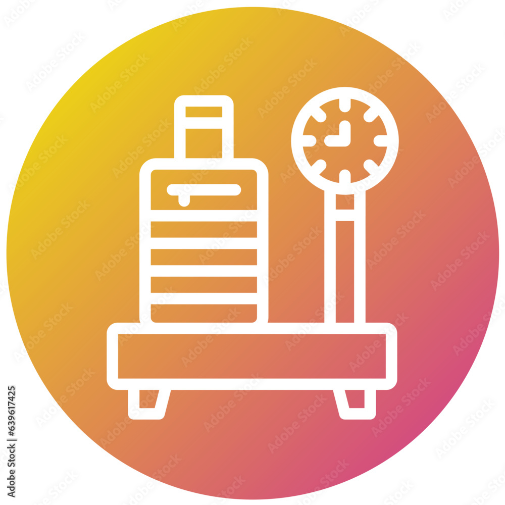Luggage scale Vector Icon Design Illustration Luggage scale Vector Icon Design Illustration