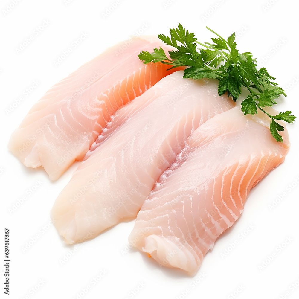fresh chicken Slices Isolated white background fresh chicken Slices Isolated white background