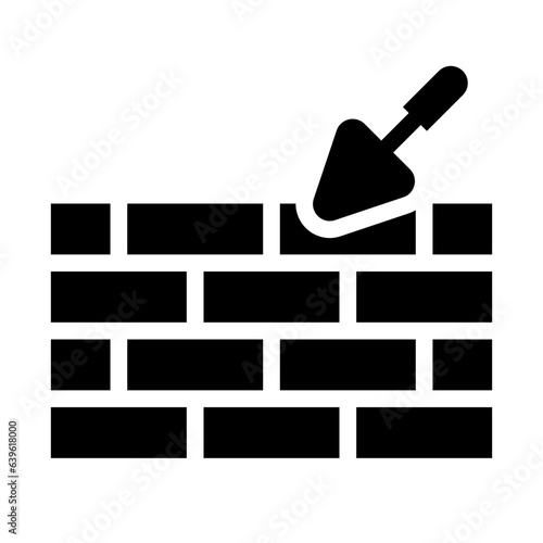 Brick Wall solid glyph icon