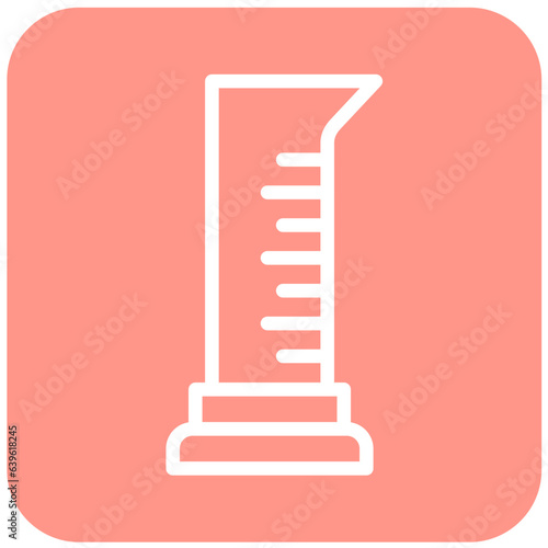 Graduated cylinder Vector Icon Design Illustration