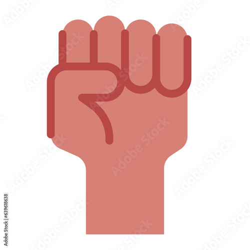 Hand Fist flat icon photo