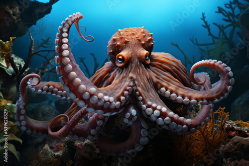 King octopus at the bottom of the sea © Guido Amrein