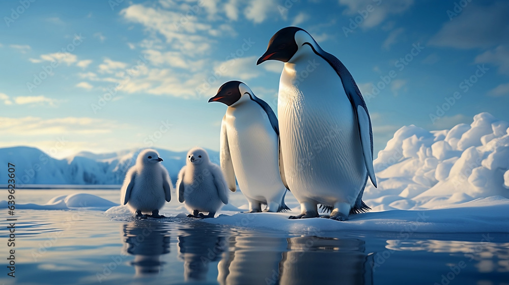 Penguin in polar regions Generative AI