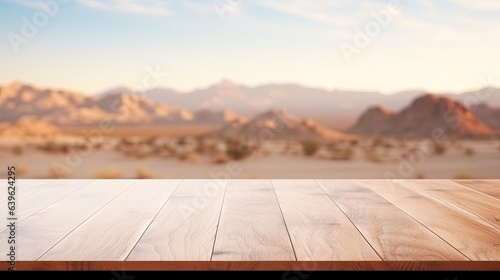 empty table white top with blur background of America  Advertisement  Print media  Illustration  Banner  for website  copy space  for word  template  presentation