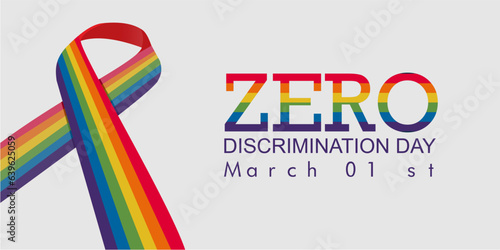 Zero Discrimination Day. March 1