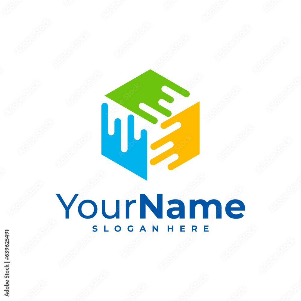 Creative Cube logo vector. Hexagon logo design Template Creative Cube logo vector. Hexagon logo design Template