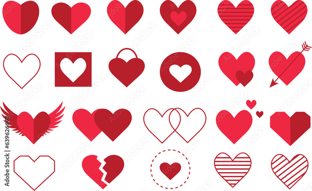 set of hearts set of hearts