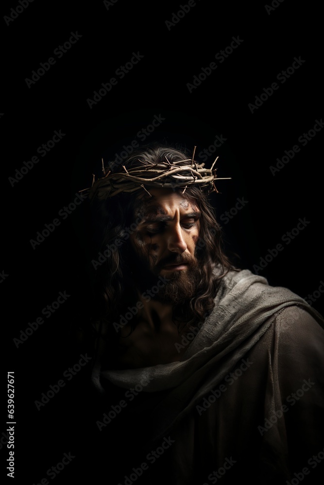 Jesus with a crucifixion crown Jesus with a crucifixion crown