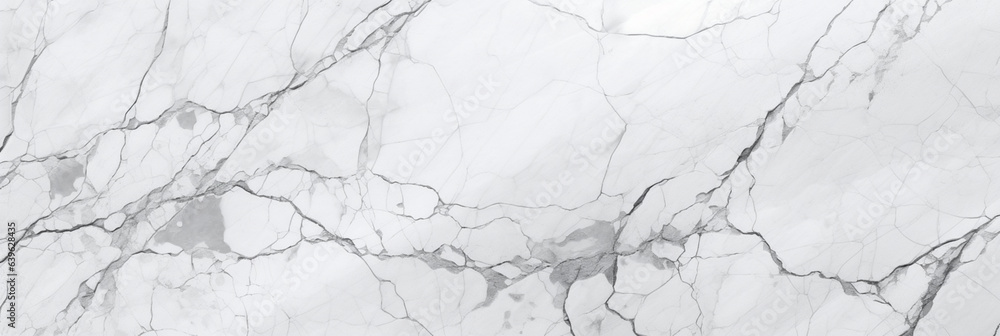 Fototapeta premium 大理石の石のテクスチャからパノラマの白い背景画像 Panoramic White Background Image from Marble Stone Texture Generative AI