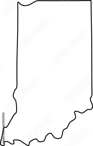 indiana map, indiana vector, indiana outline, indiana