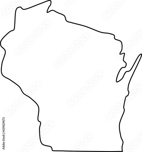 wisconsin map, wisconsin vector, wisconsin outline, wisconsin