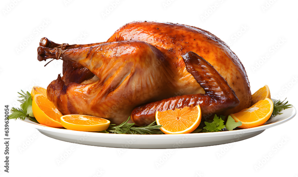 thanksgiving roasted turkey - obrazy, fototapety, plakaty 