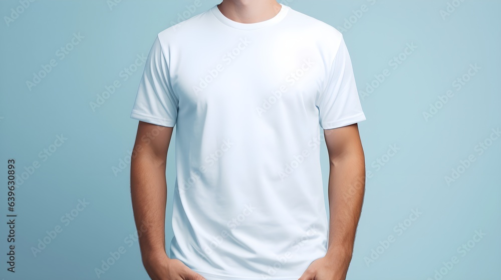 Handsome young man wearing a white casual t-shirt Handsome young man wearing a white casual t-shirt